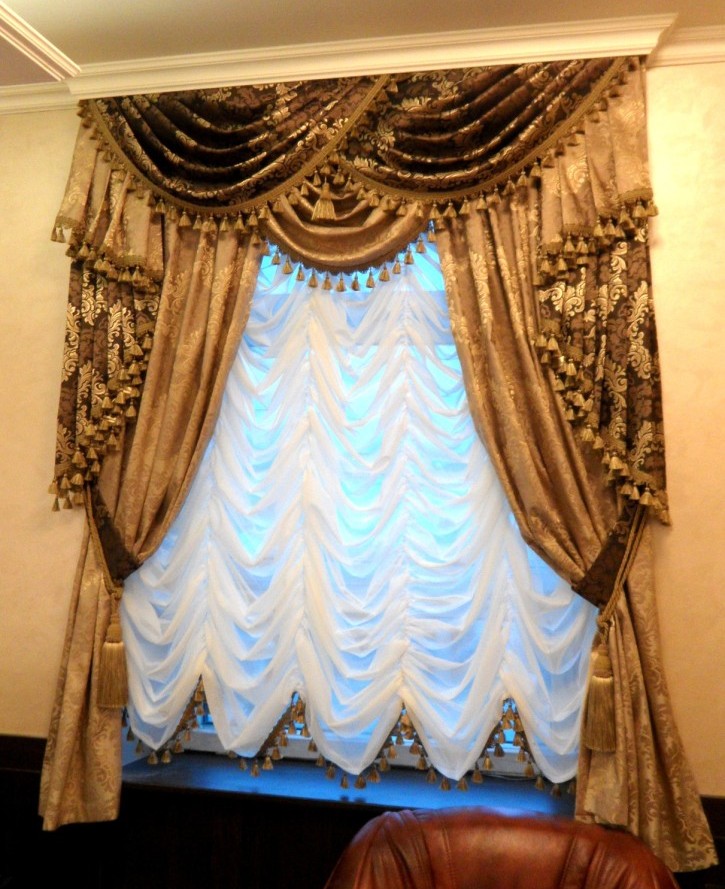 Французские шторы в классическом стиле