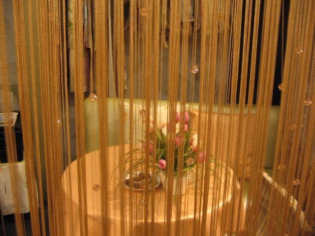 Веревочные шторы с бусинками