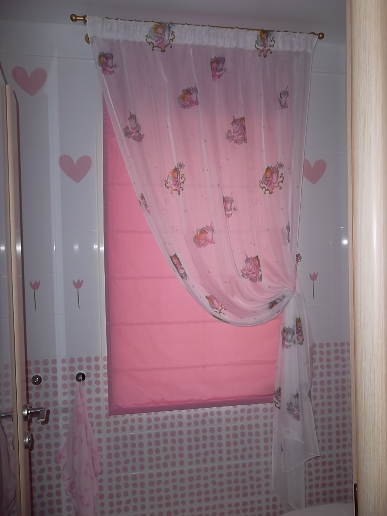 Шторы в ванную для девочки