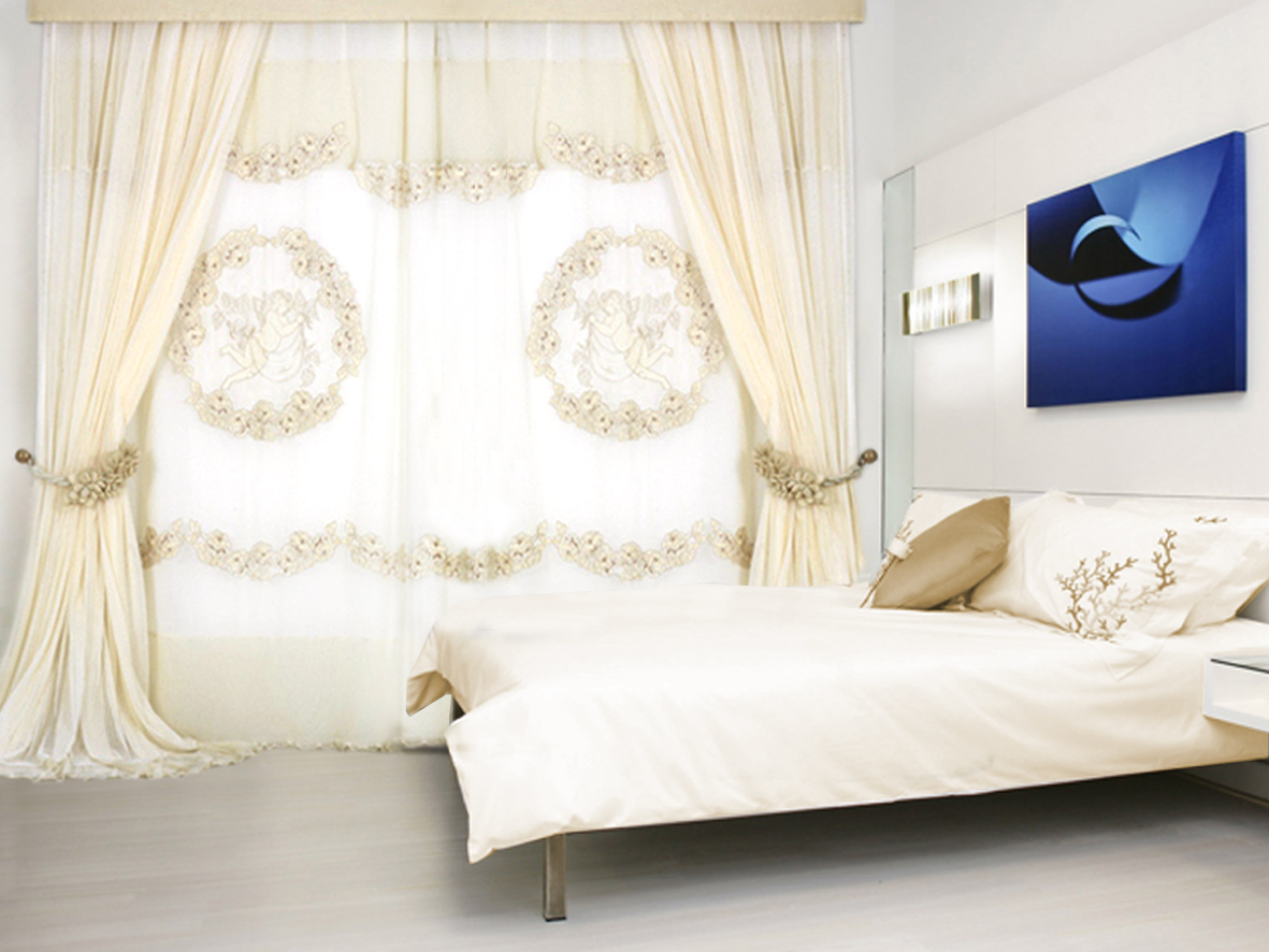 Итальянские шторы белого цвета