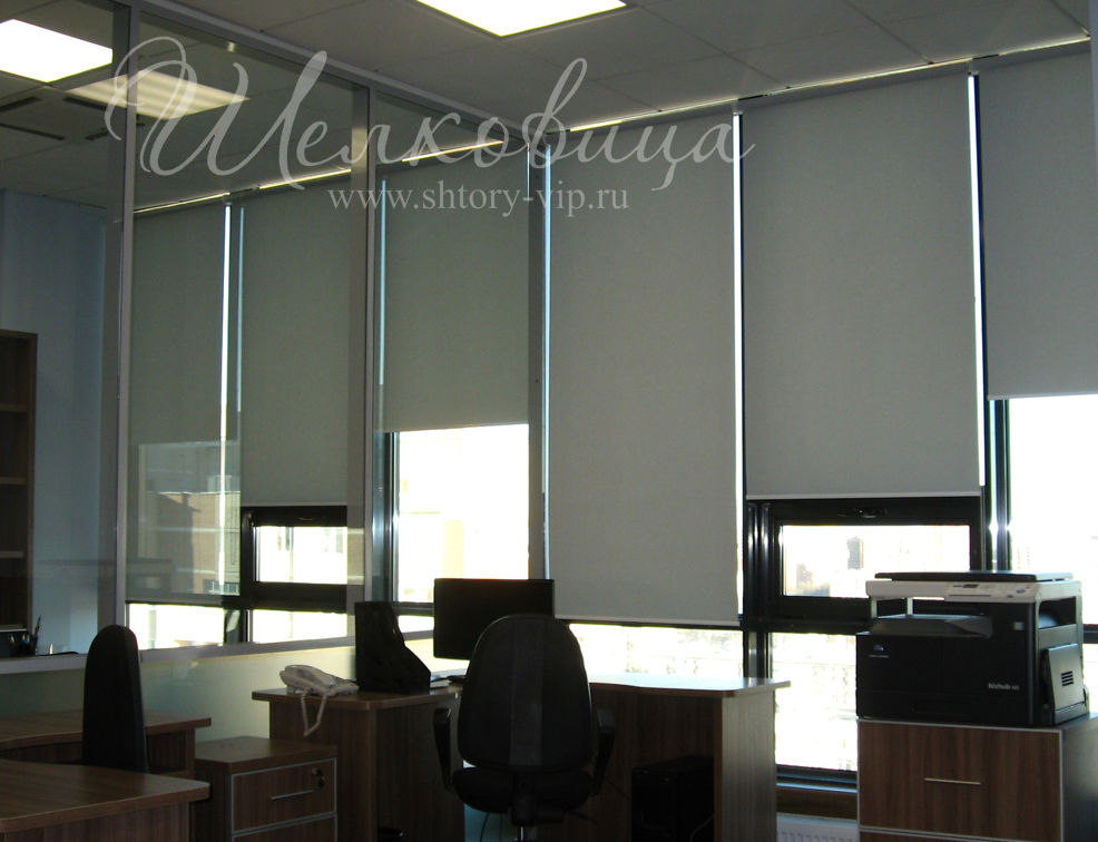 Рулонные шторы в офис