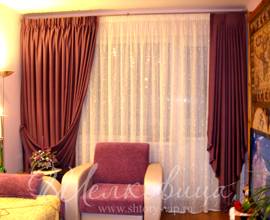 Шторы в небольшую гостиную